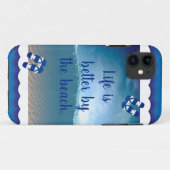 Het leven is beter bij het strand Case-Mate iPhone case (Achterkant (horizontaal))