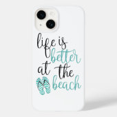 Het leven is beter bij het strand citaat Case-Mate iPhone case (Achterkant)