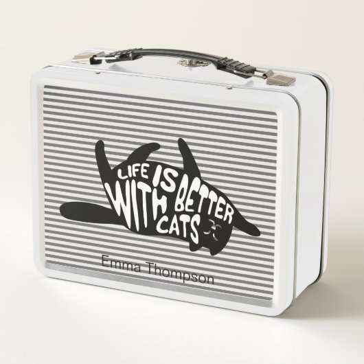 Het leven is beter bij katten | Fun Typografie (Achterkant)