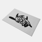 Het leven is beter bij katten | Fun Typografie Deurmat (Schuin)