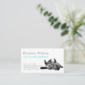 Het leven is beter bij katten | Zitten van katten Visitekaartje (Staand voorkant)