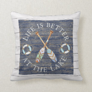 Het leven is beter bij LakeThrow Pillow Kussen