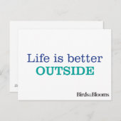 Het leven is beter buiten briefkaart (Voorkant / Achterkant)