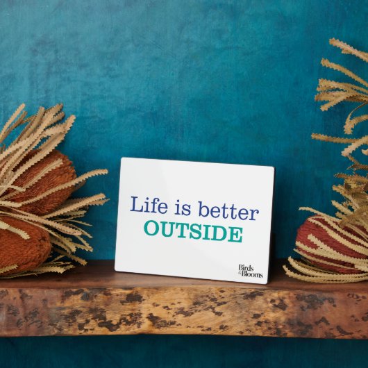 Het leven is beter buiten fotoplaat (Zijkant)