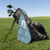 Het leven is beter Golfing Quote Initialen Turquoi Golfhanddoek (Groen)