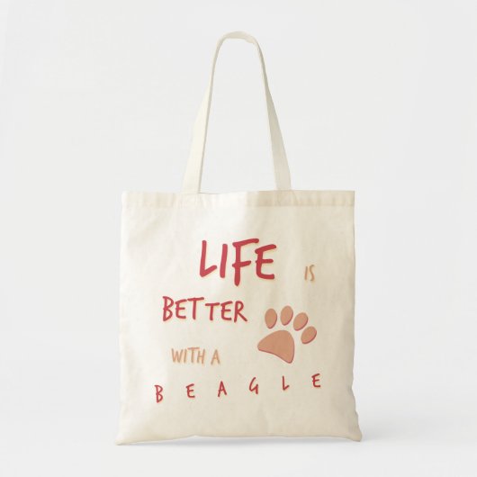 Het leven is beter in Beagle Tote Bag (Voorkant)