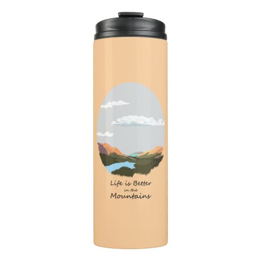 Het leven is beter in de berg thermosbeker (Voorkant)