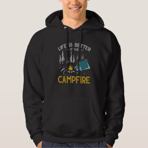 Het leven is beter in de kampeertent hoodie