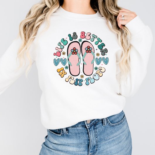 Het leven is beter in de Shirt van Teenslippers
