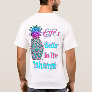 Het leven is beter in de tropische bijenappel op d t-shirt
