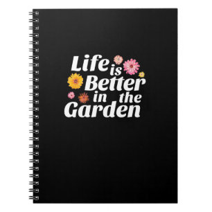 Het leven is beter in de tuin - Zinnia Flower Notitieboek