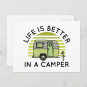 Het leven is beter in een Camper Briefkaart (Voorkant / Achterkant)