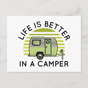 Het leven is beter in een Camper Briefkaart