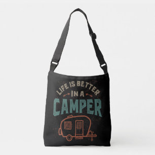 Het leven is beter in een Camper Crossbody Tas
