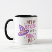 Het leven is beter in een Pointy Pet Halloween Mok (Links)