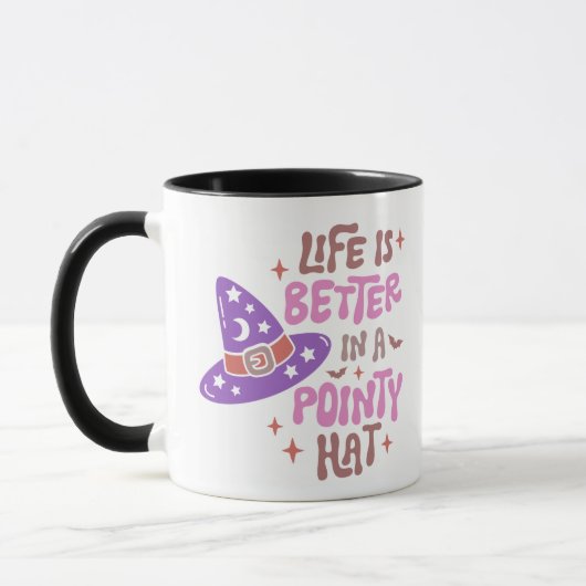 Het leven is beter in een Pointy Pet Halloween Mok (Links)