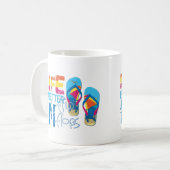 Het leven is beter in flip flip koffiemok (Voorkant links)