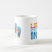 Het leven is beter in flip flip koffiemok (Center)