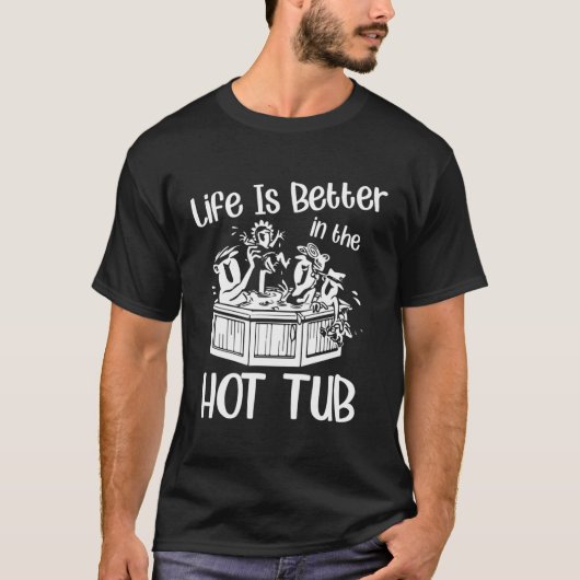 Het leven is beter in het bubbelbad t-shirt (Voorkant)