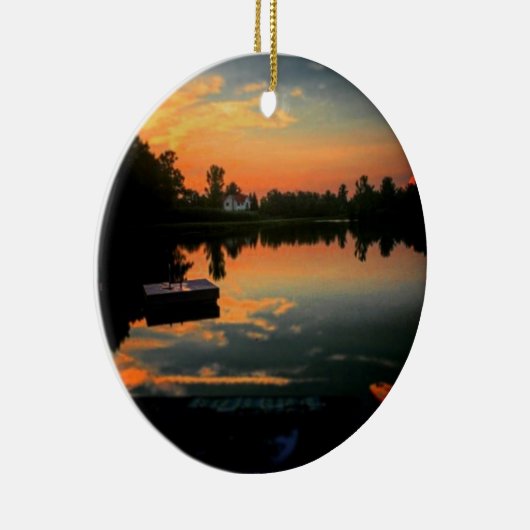 Het leven is beter in het meer keramisch ornament (Rechts)