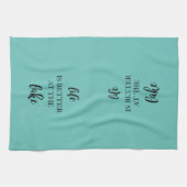 Het leven is beter in het meer van Kitchen Theedoek (Horizontaal)