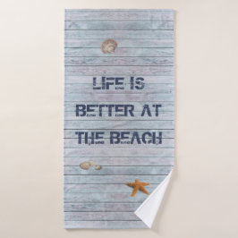 Het leven is beter in het strand badhanddoek