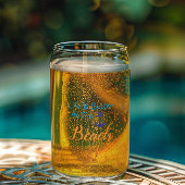 Het leven is beter in het strand blikvorm glas