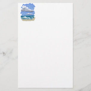 Het leven is beter in het strand briefpapier