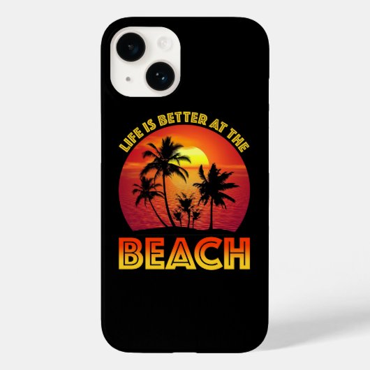 Het leven is beter in het strand Case-Mate iPhone case (Achterkant)