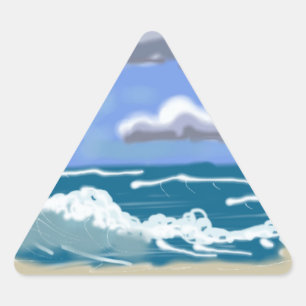 Het leven is beter in het strand driehoek sticker