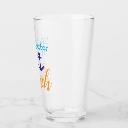 Het leven is beter in het strand glas (Links)