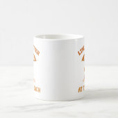 Het leven is beter in het strand koffiemok (Center)