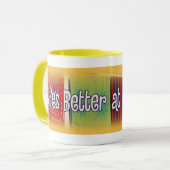 Het leven is beter in het strand mok (Voorkant links)