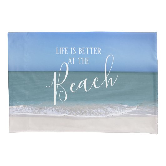 Het leven is beter in het strand | Mooie foto Kussensloop (Voorkant)