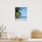 Het leven is beter in het strand poster (Keuken)