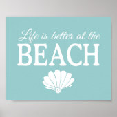 Het leven is beter in het strand Poster (Voorkant)
