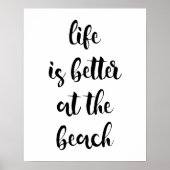Het leven is beter in het strand Poster (Voorkant)