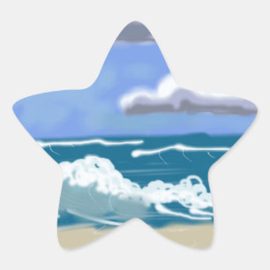 Het leven is beter in het strand ster sticker