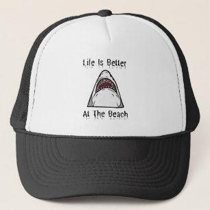 Het leven is beter in het strand trucker pet