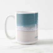 Het leven is beter in het strand | Water en zand f Koffiemok (Links)