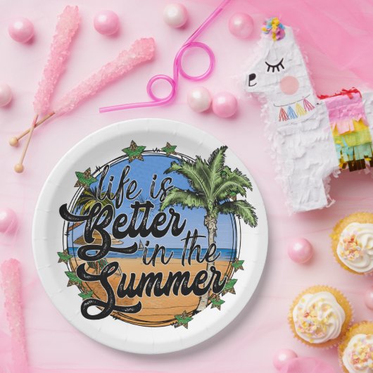 Het leven is beter in het Summer Paper Bord (Feest)