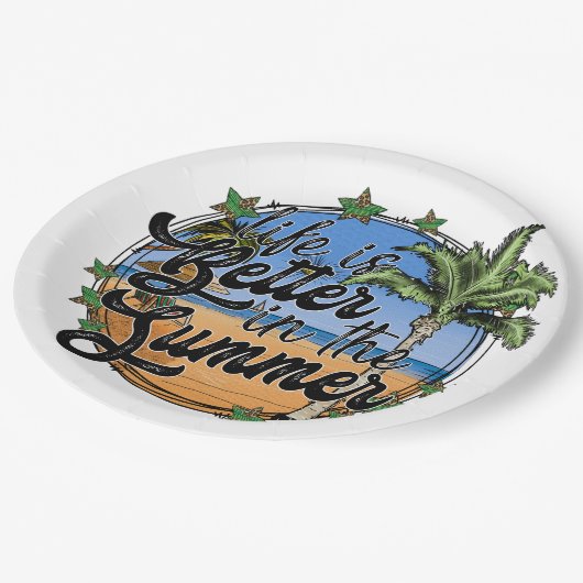 Het leven is beter in het Summer Paper Bord (Gekanteld)