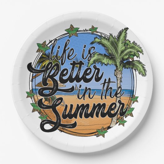 Het leven is beter in het Summer Paper Bord (Voorkant)