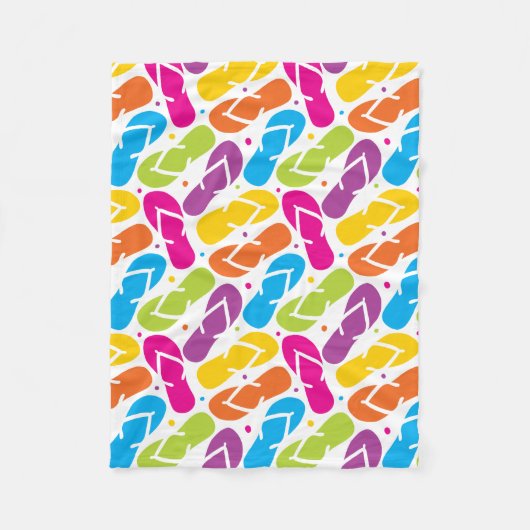 Het leven is beter in het Teenslipper Patroon Fleece Deken (Voorkant)