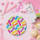 Het leven is beter in het Teenslipper Patroon Papieren Bordje (Feest)