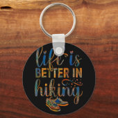 Het leven is beter in het wandelen, Boots Sleutelhanger (Voorkant)