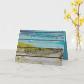 Het leven is beter in het Zee, Blank Notecard Kaart (Gele Bloem)