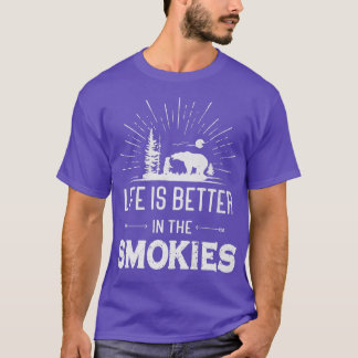 Het leven is beter in SmokiesSmoky Mountains Black T-shirt