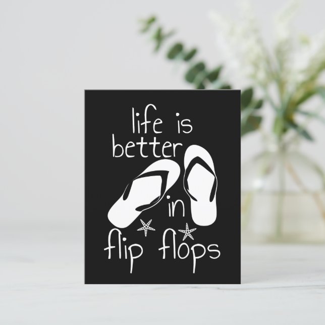 Het leven is beter in Teenslipper (Staand voorkant)