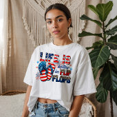 Het leven is beter in Teenslipper 4 juli T-shirt